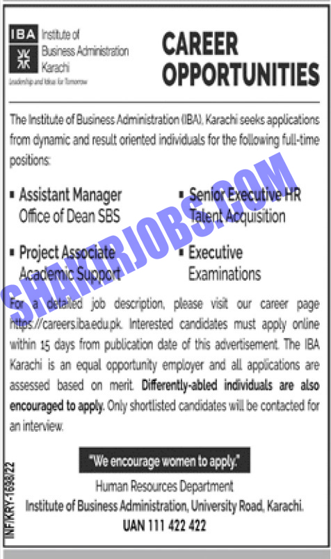 Institute of Business Administration Jobs 2022