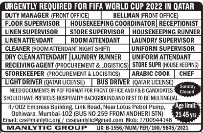 FIFA World Cup Jobs 2022