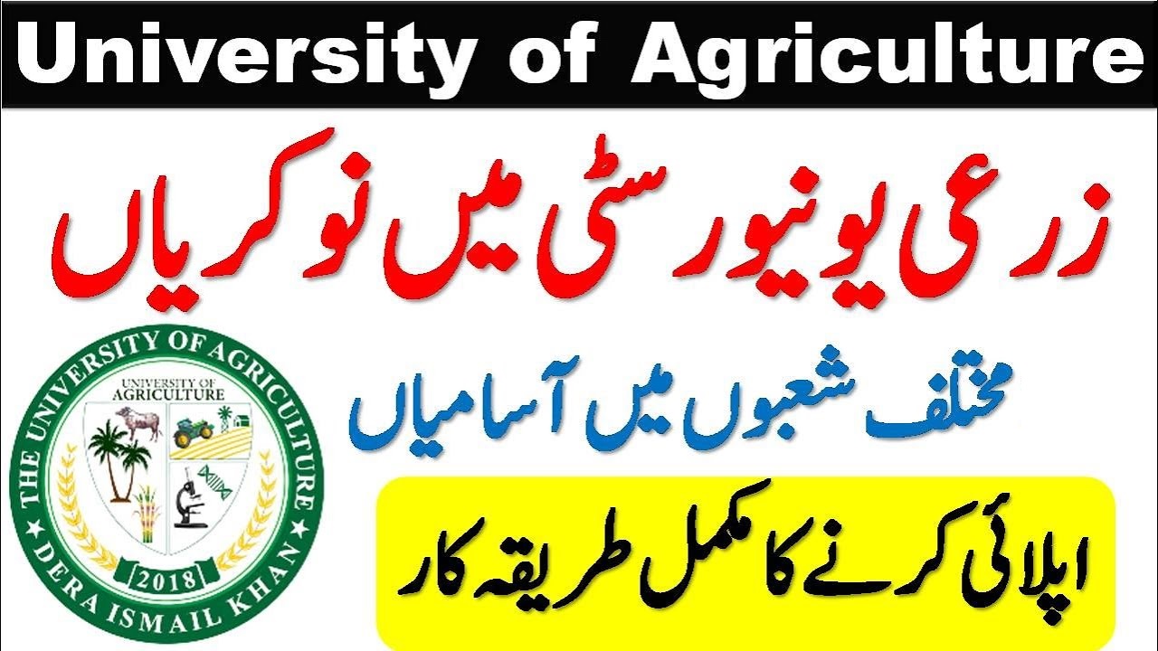 University of Agriculture Dera Ismail Khan Jobs