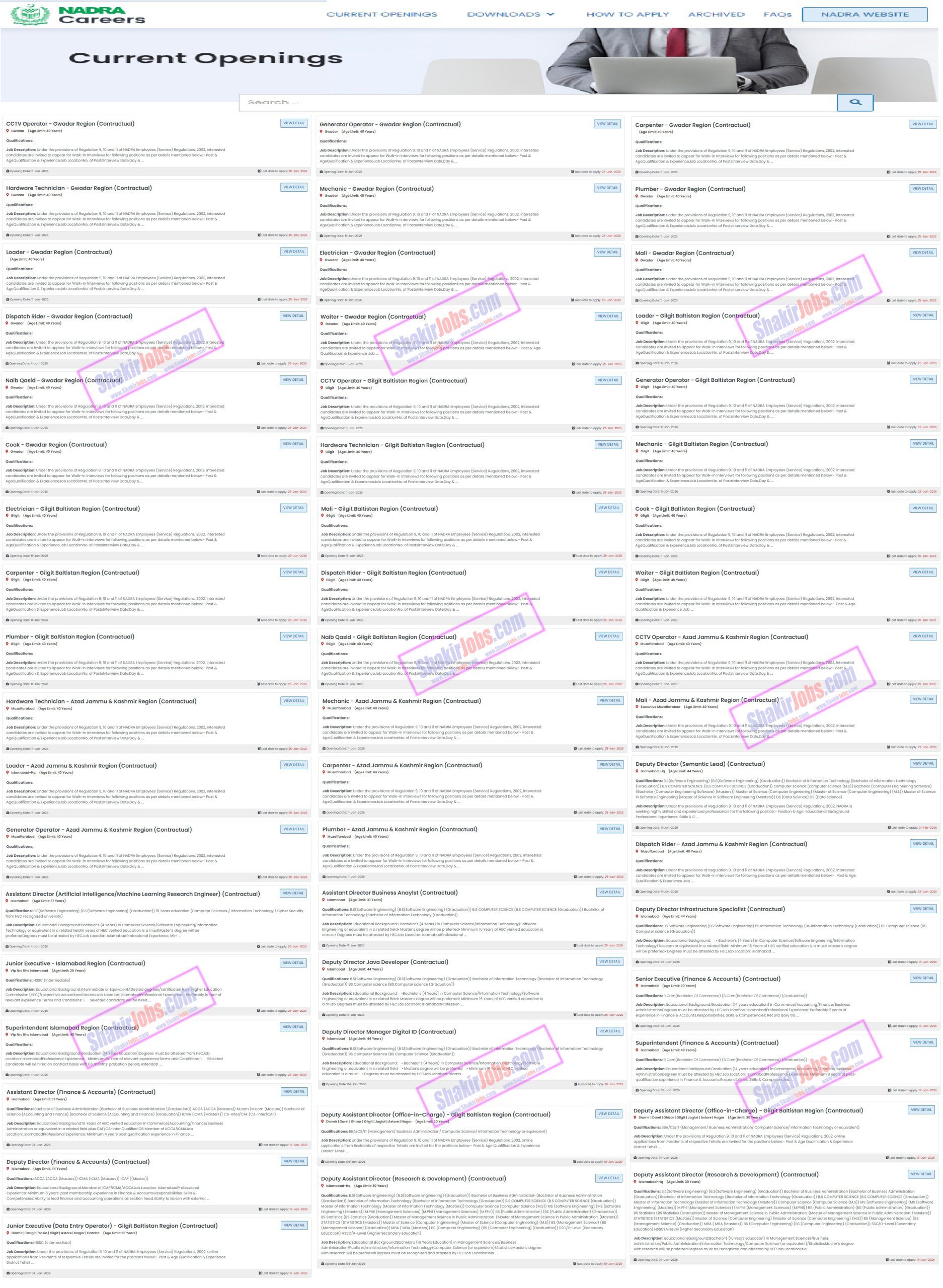 NADRA Govt Jobs 2026